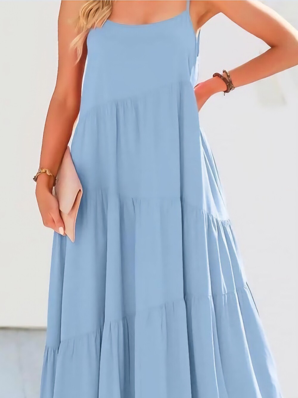 Elegant Gray Maxi Dress - Picture 1 of 7